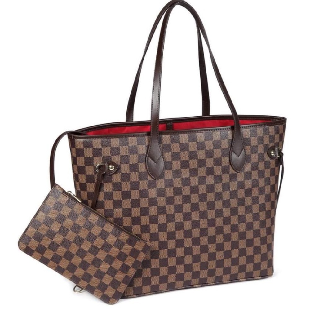 Daisy Rose x Katy Roach Checkered Tote Bag